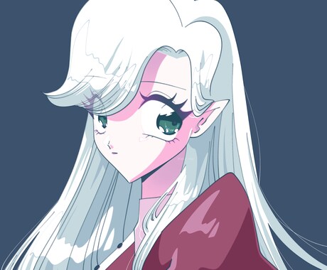 アイコン用！90年代テイストの美少女描きます 今の流行とはまた違って個性的！あなただけの美少女描きます イメージ1