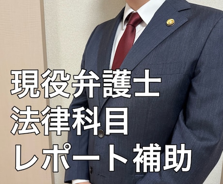 現役弁護士が法律科目のレポート作成をサポートします 大学生・法科大学院生の法律科目レポート作成をお手伝いします！ イメージ1