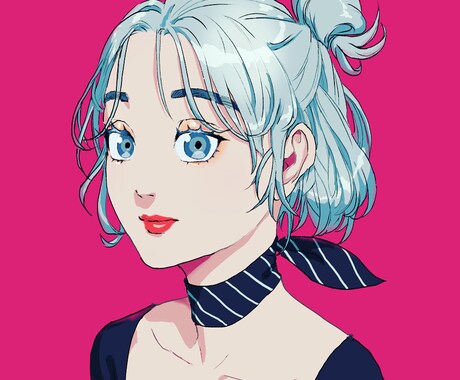 MVやポスター用のイラスト作成します アニメ塗りサイバー系・ファンタジー系のイラスト作成します。 イメージ1