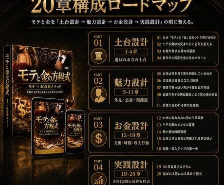 モテと金の方程式選ばれる男の30日実践講座教えます モテと収入を同時に伸ばす自己改革メソッド イメージ2