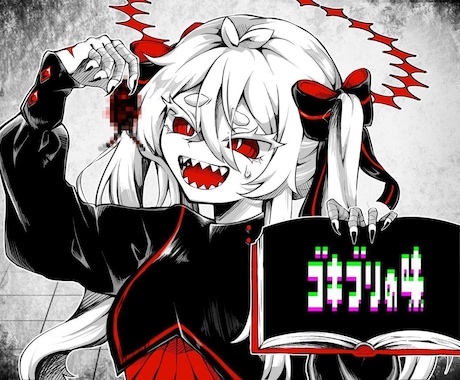 歌ってみた・MVで使えるイラストを描きます 白黒の漫画風なイラストが得意です！ イメージ1