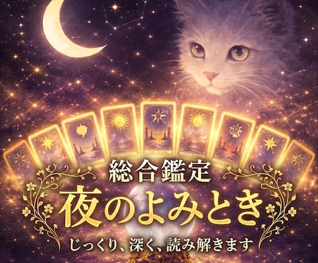 じっくり夜のよみとき☆複雑な悩みを丁寧に鑑定します 複雑な状況･難しい悩みも、白猫と星がじっくりと向き合います。 イメージ1