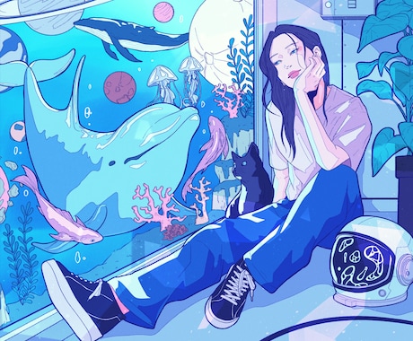 イラスト制作します サムネ/MVイラスト/広告チラシ/グッズ用など イメージ2