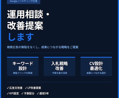 Google広告の改善相談承ります 検索広告の無駄をなくし成果につながる戦略を提案します イメージ1