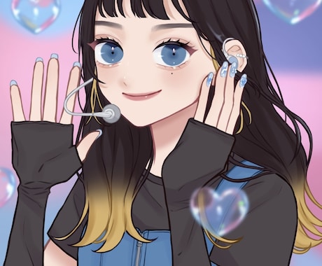 アイドルのようなふわふわ可愛いイラスト描きます SNSアイコンイラストも承りますᕦ(ò_óˇ)ᕤ イメージ2