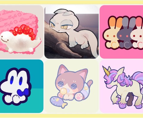ゆる～いどうぶつイラストの制作します 【かわいいペットちゃんや、動物パートナーのキャライラスト】 イメージ2