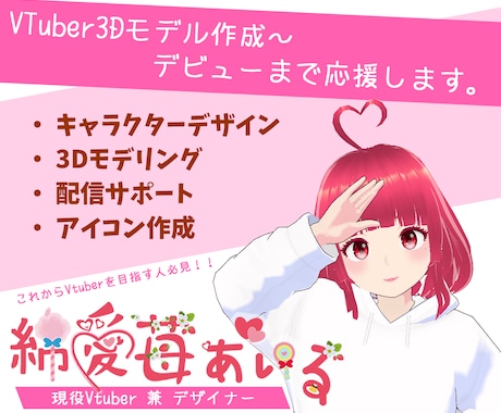 VTuber3Dモデル作成～デビューまで応援します 現役VTuberがあなのVチューバーデビューを徹底サポート♪ イメージ1