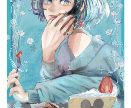厚塗りで差がつく一枚絵を制作いたします 他の人とは違ったアナログ風のイラストをご提供！ イメージ2