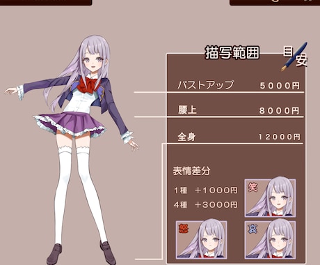 TRPG・アイコン/立ち絵イラストを制作いたします 可愛らしいキャラクターの立ち絵を描きます！ イメージ2