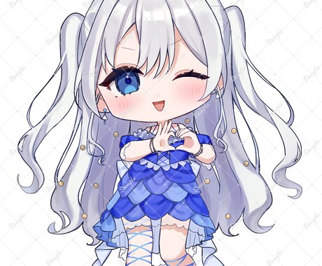 可愛いSDイラストを描きます Vtuberさんのミニキャラ描きます♪ イメージ2