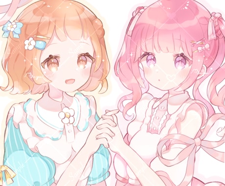 ふわふわ໒꒱♡かわいいイラストお描きします アイコン・ヘッダー・配信用イラスト等お求めの方におすすめ♪ イメージ1