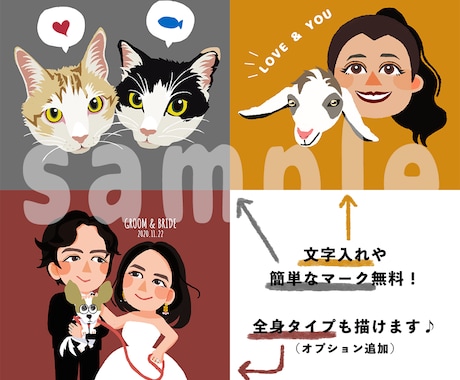 即日対応可❣️アイコン/名刺などの似顔絵描きます 可愛い＆癒し！一目で愛される似顔絵をデータで作成致します♪ イメージ2