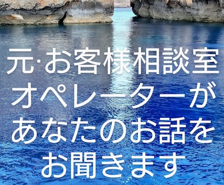 小さい出来事でもお聞きします 元お客様相談室オペレーターに、癒やされてみませんか？ イメージ1