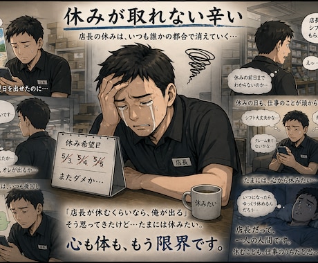 飲食店店長10年経験｜現場の悩みを解決します 「もう限界…」そんな店長の味方です。1人で悩まないで イメージ2