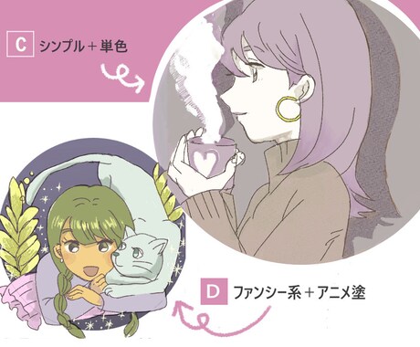 おしゃれで可愛い！アイコン/イラストお描きします あなた好きなものに囲まれたあなただけのイラストをつくろう！ イメージ2