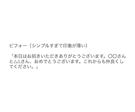 結婚式・送別会などスピーチ原稿を代行します 想いを言葉に。心に響くスピーチ代行します。 イメージ2