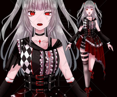 オリジナルキャラクターの立ち絵を描きます ゲームや配信、動画などに幅広く使えるイラストを作成します！ イメージ2