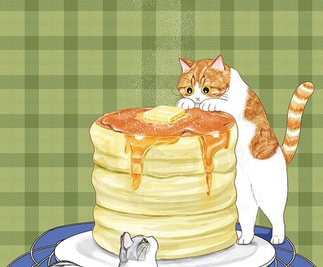 猫の可愛い似顔絵イラスト描きます 猫の種類、ポーズなどはご要望に合わせます◎ イメージ2