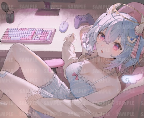 厚塗りで透明感のあるかわいいイラスト制作いたします イメージ1