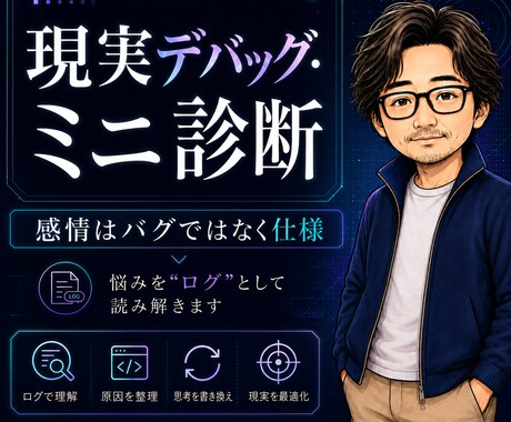 悩みを現実デバッグログ化します 元SEが感情と思考のクセを文章で整理します イメージ1