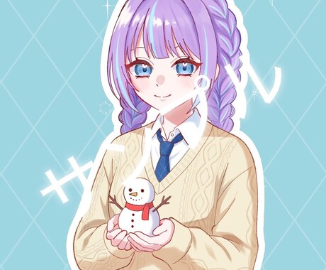 あなただけのアイコン制作、SNSイラスト承ります 綺麗で目を引くイラストであなたの活動を華やかに✨ イメージ2