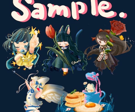 SD・アバター・アイコンイラストお描きします SDイラスト・スタンプ・アイコンイラストをお描きします イメージ2