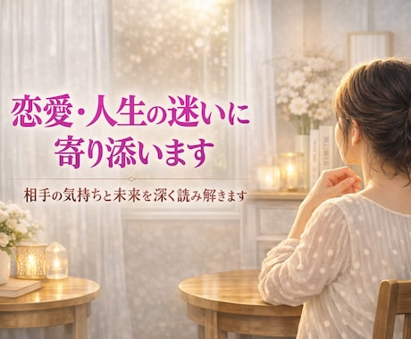 相手の気持ち・未来・人生の迷いを丁寧に読み解きます 潜在意識にアクセス、具体的な解決策、心が軽くなる総合鑑定 イメージ1