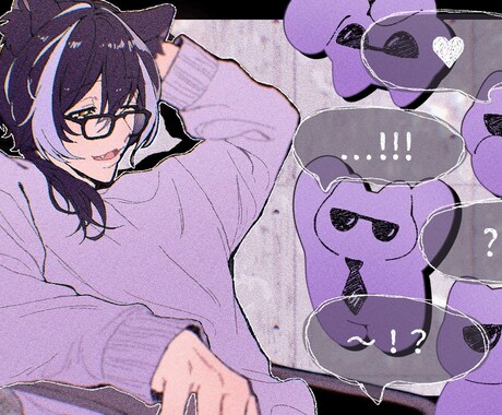 雰囲気に合わせた人物イラスト制作致します アイコン、ヘッダー、サムネイルイラストをお探しの方へ イメージ2