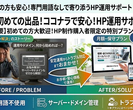 HP制作依頼者様専用　月々の保守サポートします 作って終わりにしない。月々の保守で安心運用をサポートします イメージ1