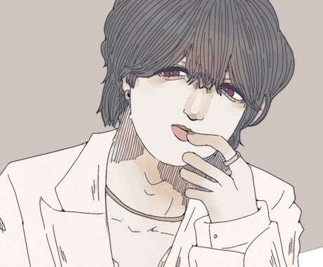 頭身高めの似顔絵イラストを描きます イメージ1