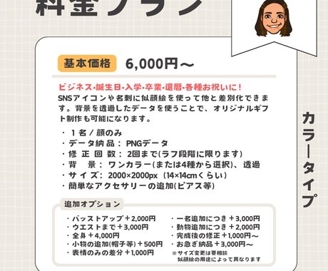 周りと差別化！素敵な似顔絵を描きますます アイコンや名刺、グッズ制作などにつかえる！ イメージ2