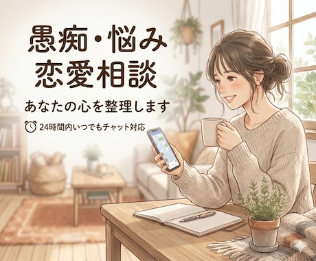 愚痴・悩み・恋愛相談など│あなたの心を整理します あなたの心を“あなたが”言語化出来るようお手伝いします✧ イメージ1