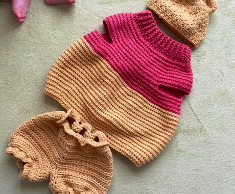 かぎ針編みの編み物代行致します ベビー用の服や小物を編むのが得意です！ イメージ1