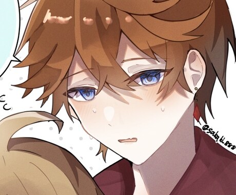 即、翌日可能✩】バストアップのイラスト描きます イメージ1