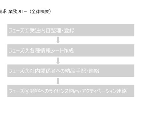 業務フロー図・業務整理作成します 業務の流れを整理し分かりやすく図式化します イメージ2