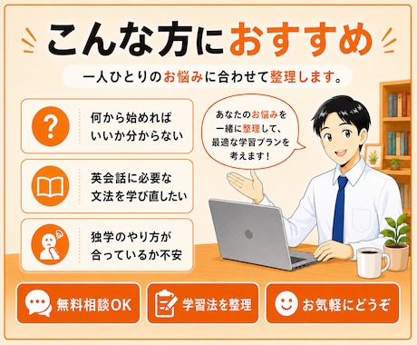 月2回｜大人（社会人・大学生）向けに英語を教えます 【やり直し英語学習】英会話のための英文法／月4回もOKです！ イメージ2