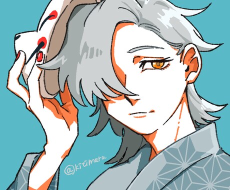 SNS/ブログ用アイコンイラストを作成します スタイリッシュな印象のアイコン★二次利用可能★初回大歓迎★ イメージ1