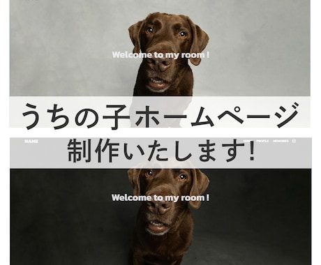 犬用のデジタル名刺付！うちの子HPを制作します 【シック】わんこのHP　維持費0円のStudioで制作 イメージ1