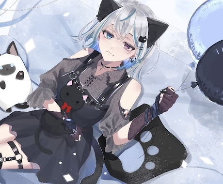 GIFイラスト作成致します 瞬きや口の開閉など、配信画面に動きを足したい方向け。 イメージ2