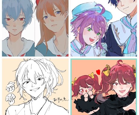 ラフイラスト〜一枚絵・アイコン承ります 安価にラフイラスト、一枚絵、アイコンをお書きします！ イメージ2