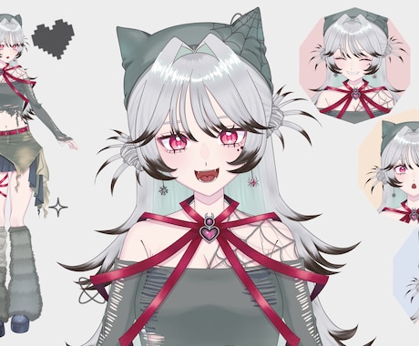 魅力的なVtuberモデル制作します 破綻のなく滑らかに動くVtuberモデル イメージ2