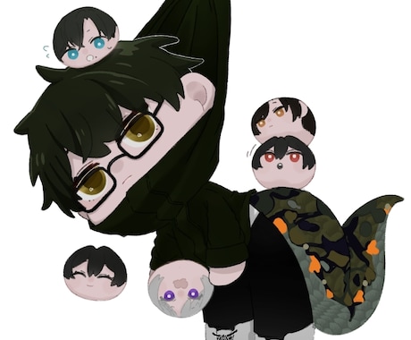 夢絵、アイコンイラストなどなんでも製作いたします 暗くて可愛い雰囲気のイラスト製作いたします！ イメージ2