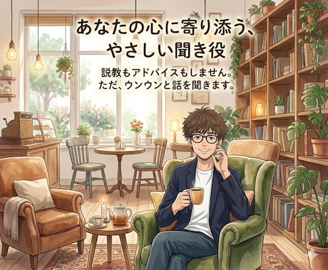 心休まるカフェ感覚。やさしくお話聞きます カフェでホッと一息つくように、心をお休みさせませんか？ イメージ1