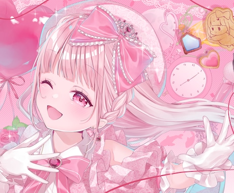 キラキラ×かわいい♡イラスト制作します 歌ってみたなどに♡キラキラ＆透明感のあるかわいいイラスト♡ イメージ2
