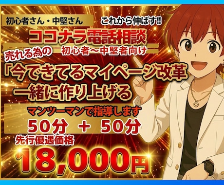 ココナラ個別コンサル”売れる形”を伝授して教えます ココナラで“売れる形”を作りたい方へは必見！最速で伸ばす！ イメージ1