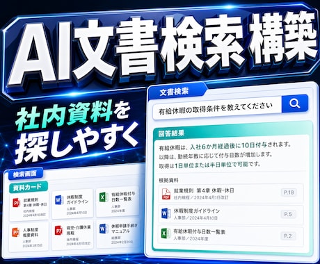 社内PDFをAI検索化します 社内マニュアルを探せる状態へ整理 イメージ1