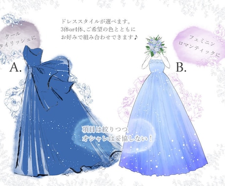 おしゃれなデザインでクイズ用紙を制作します 個性的なドレス当てクイズをお手軽スピーディーに♪ イメージ1