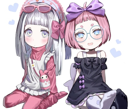 目を引くかわいいイラストお描きします 商用利用◎1枚絵、アイコン、ヘッダー用イラスト承ります！ イメージ2