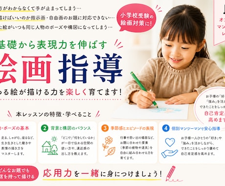 小学校受験！基礎から表現力を伸ばす絵画指導をします イメージ1