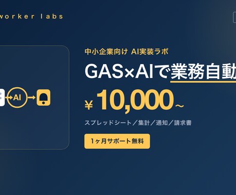 GAS×AIスプレッドシート自動化を実装します 業務ヒアリングから運用設計まで丸ごと対応 イメージ1